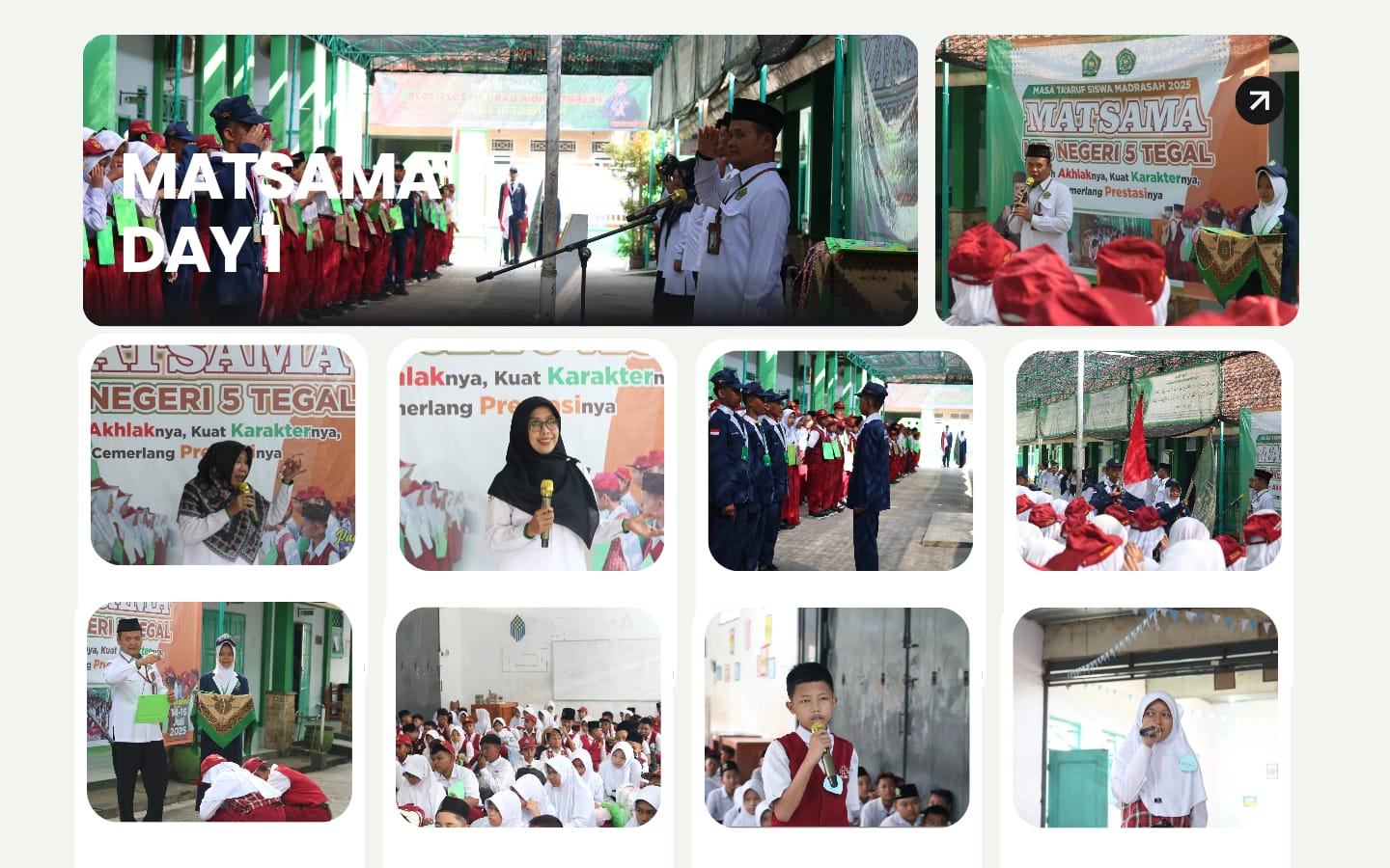 Hari Pertama Matsama, Siswa Baru MTs Negeri 5 Tegal Awali Hari dengan Shalat Dhuha dan Asmaul Husna