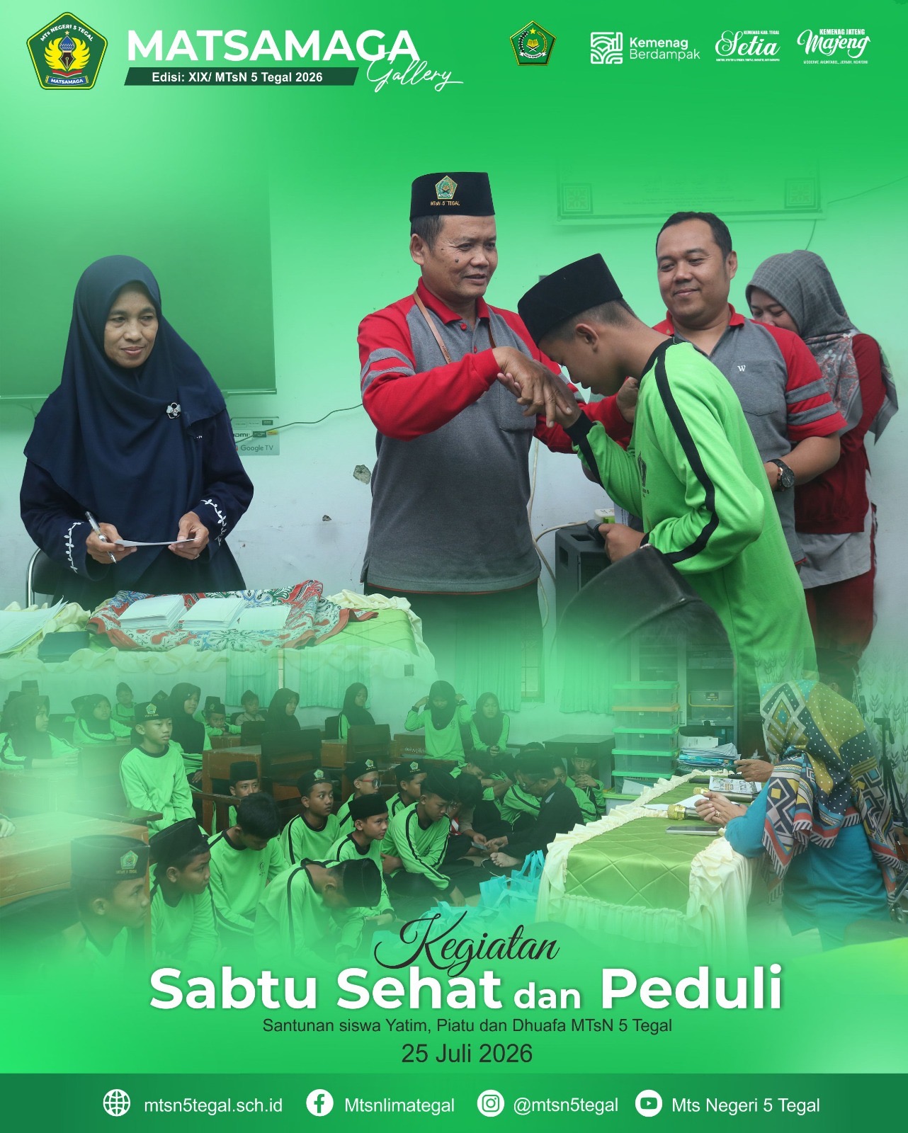 MTsN 5 Tegal Salurkan Santunan bagi Siswa Yatim, Piatu, dan Dhuafa