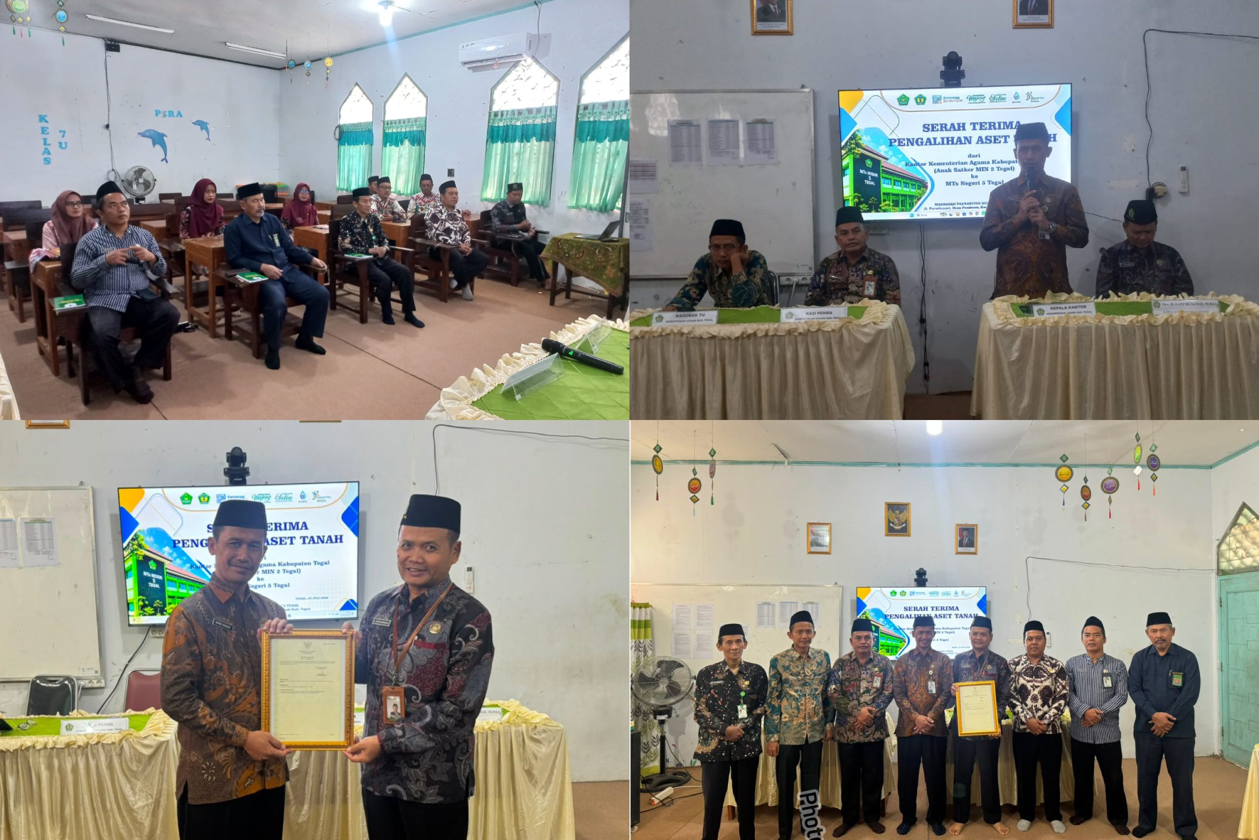 Serah Terima Sertifikat Tanah, Kemenag Kabupaten Tegal Alihkan Aset untuk MTsN 5 Tegal